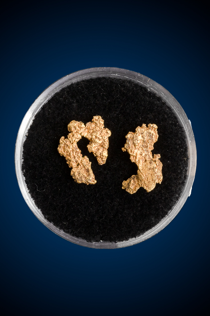 (image for) Two Rustic Gold Specimens from Pershing County, NV - 0.93 grams